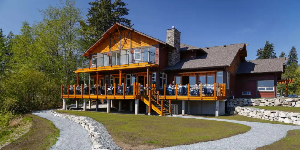 Sproat Lake Landing on a sunny day.